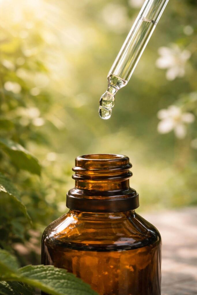 Precyzyjne odmierzanie porcji adaptogenu LUNAYA Athena na lepszą pamięć i jasność umysłu w pracy